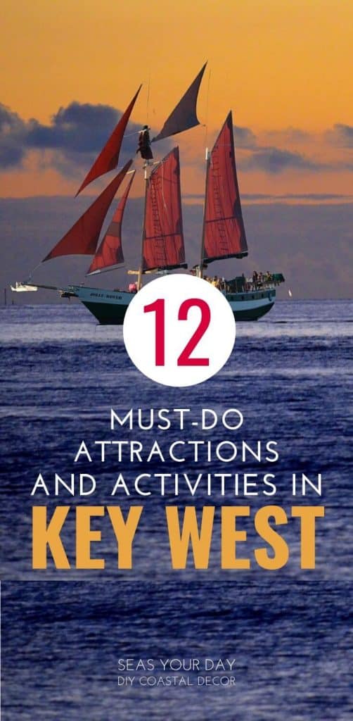 Be sure to hit the top 12 "must see" tourist attractions and activities but leave room to experience beyond this tiny island's colorful surface of Duval Street. Whether you're there for a day or longer, there's lots to see and do in the Conch Republic. #Key West #Florida #vacations #things to do in Key West