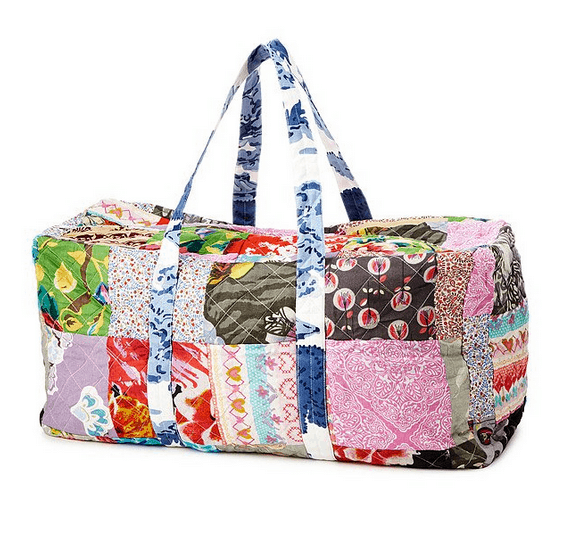 Weekender Bags for Women/https://www.seasyourday.com/https://www.uncommongoods.com/product/upcycled-cotton-sari-duffel-bag