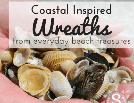 Coastal wreaths seashells driftwood beach glass/www.seasyourday.com