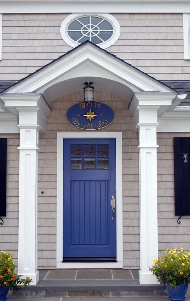 Blissful Cottage door in blue/www.seasyourday.com/Coastal Front Doors in blue