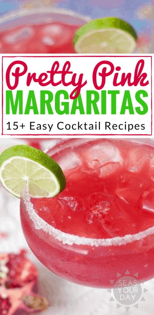 Pretty Pink Margaritas | 15 plus recipes from blush to hot! https://www.seasyourday.com