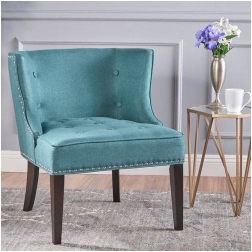 Adelina Occasional Chair from Pier1 | Coastal Blue Accent Chairs Under $200 | https://www.seasyourday.com | https://fave.co/2AXbnVd