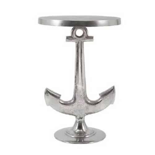 Aluminum Anchor Nautical Style Accent Table | Nautical Style Accent Tables | https://seasyourday.com/nautical-accent-tables