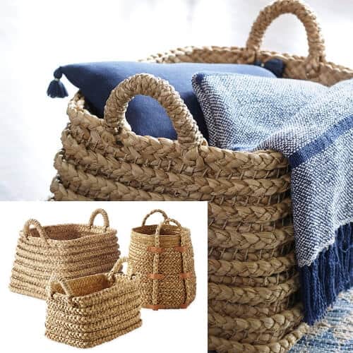 Olema Seagrass Basket by Serena & Lily | Seagrass Baskets, Bins and Totes | Coastal and Nautical Decor | https://seasyourday.com/seagrass-baskets-bins-totes-nautical-coastal-decor