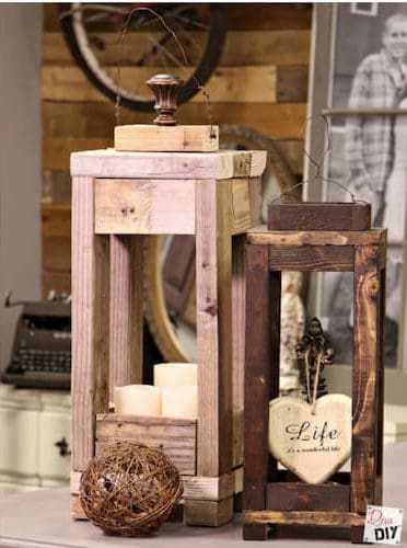Easy Outdoor Lantern | DIY Project Idea | Wood Lanterns for Indoor or Outdoor | DIY and Shop the Look Ideas | https://seasyourday.com/lanterns-wood-diy-shop-ideas
