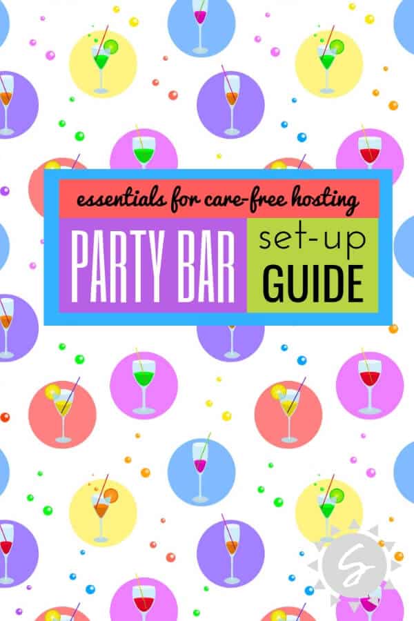 How To Set Up A Home Bar. Includes checklist and download essential stock list.