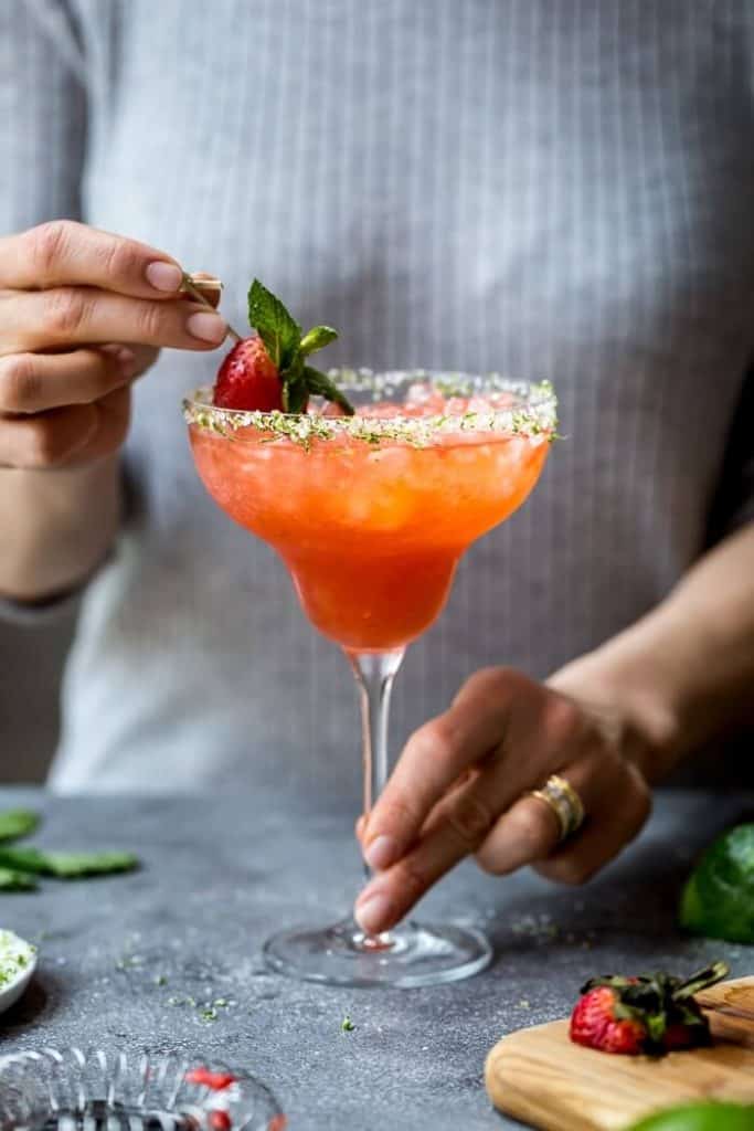 21 Margaritas | Strawberry Champagne Margarita