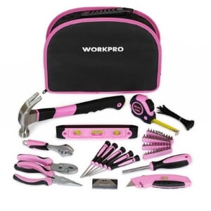103 piece DIY Tool Set for Women with soft grip handles