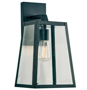 LED Outdoor Wall Sconce Black Metal Farmhouse Craftsman