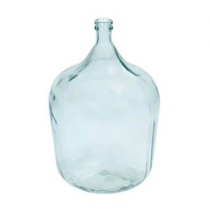 Large decorative Wide Glass Jar for coastal or rustic farmhouse decor blue