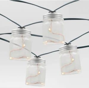 Mason Jar String Lights for front porch or patio