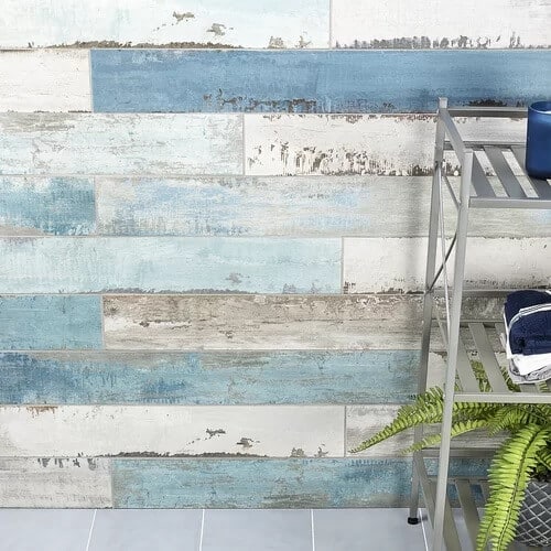 Floor and Wall tile | Beach Coastal style | Blues Whites Grays