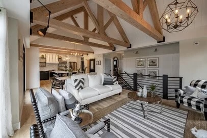 Rustic Moldings | Rustic Coastal Style Living room decor