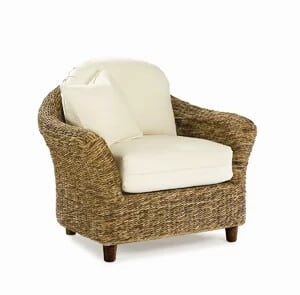 Seagrass Armchair with natural seat and back cushion