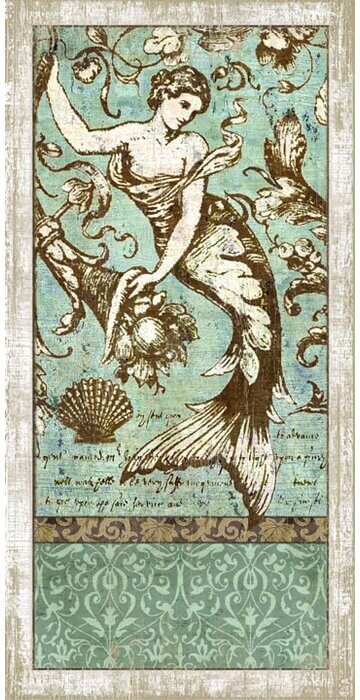 Drift Mermaid Graphic Art Plaque | The Ultimate Mermaid Gift Collection | For Women