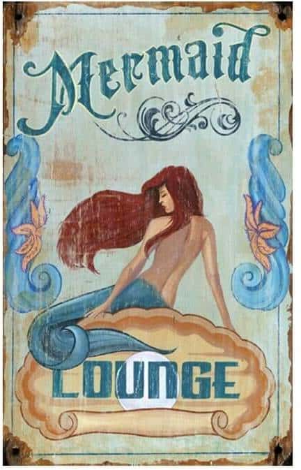 Mermaid Advertisement Print on Wood | The Ultimate Mermaid Gift Collection | For Women