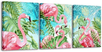 3 panel Flamingo Wall Art | Super Cute Gift Ideas for Flamingo Lovers