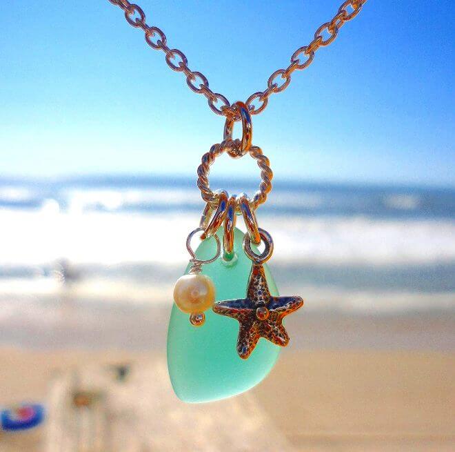 Handmade SEA GLASS Charm Necklace | The Ultimate Mermaid Gift Collection | For Women