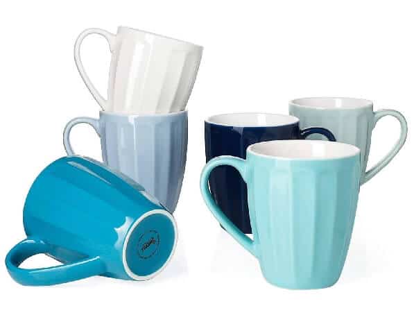 Porcelain Fluted Mug Set of 6. Shades of blue. Sold on Amazon affiliate https://fave.co/2l4E23h
