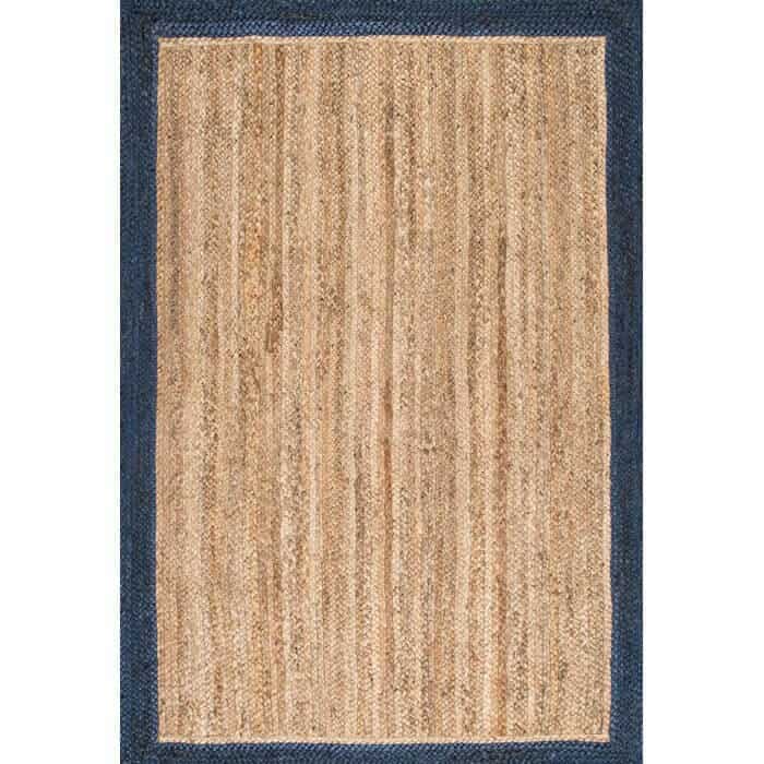 Jute and Sisal Area Rug with Blue Border | 9 best sisal and jute area rugs