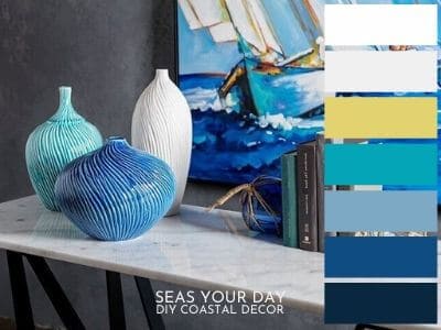 Caron's Beach House Reanna Ocean Vases with color palette