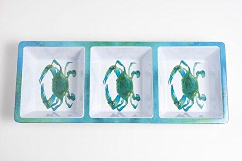 Galleyware Blue Crab Divided Appetizer Tray. Sold on Amazon affiliate https://fave.co/2l91gFk