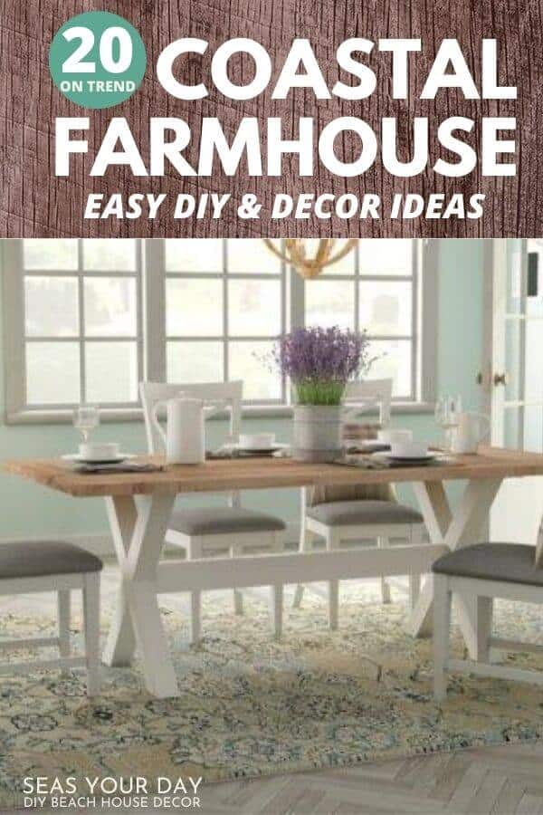 Coastal Farmhouse Style Decorating Ideas, DIY and Design e-book