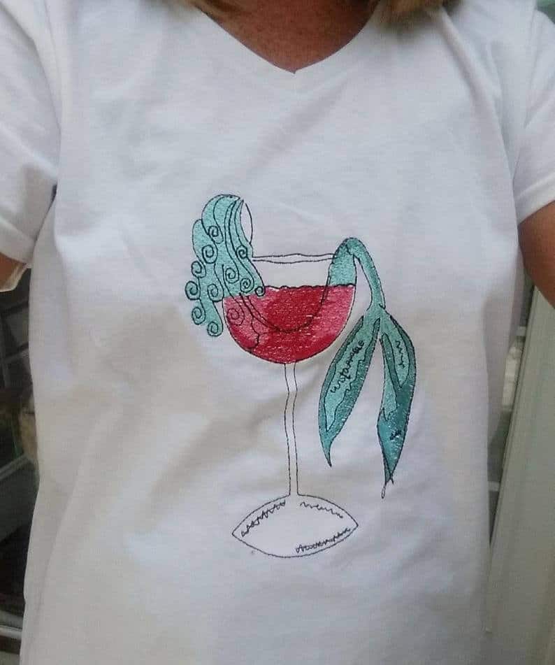 Embroidered Mermaid T-Shirt | The Ultimate Mermaid Gift Collection | For Women