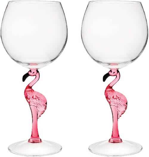 Flamingo Acrylic Wine Glasses | Super Cute Gift Ideas for Flamingo Lovers
