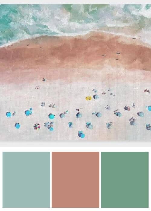INSPIRATION COLORS FROM COASTAL WALL ART | Beach View Print sold online only at CostPlus/WorldMarket | Affiliate link: https://fave.co/2xCKAsS