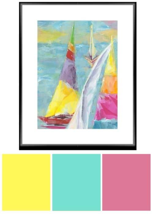 INSPIRATION COLORS FROM COASTAL WALL ART | The 