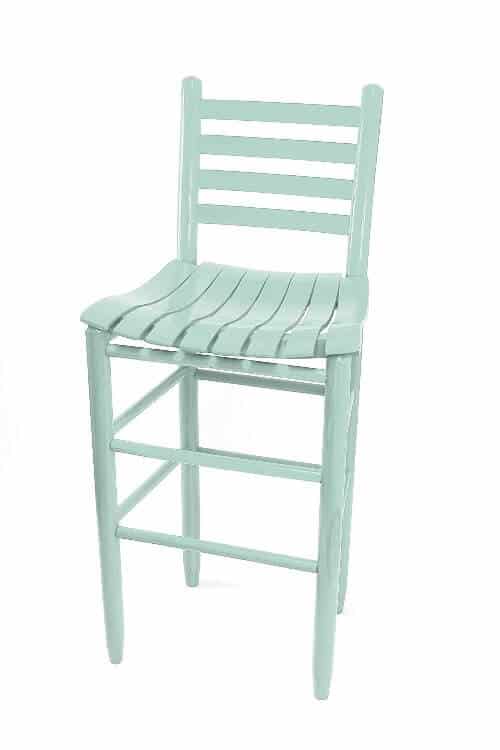 Wood Ladderback Dining Chair No. 3324S Coastal Blue. Barstool. Sold on Amazon https://fave.co/2LPzhWn