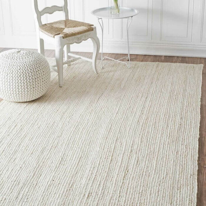 Hand Braided Jute Area Rug in Off White | 9 best sisal and jute area rugs