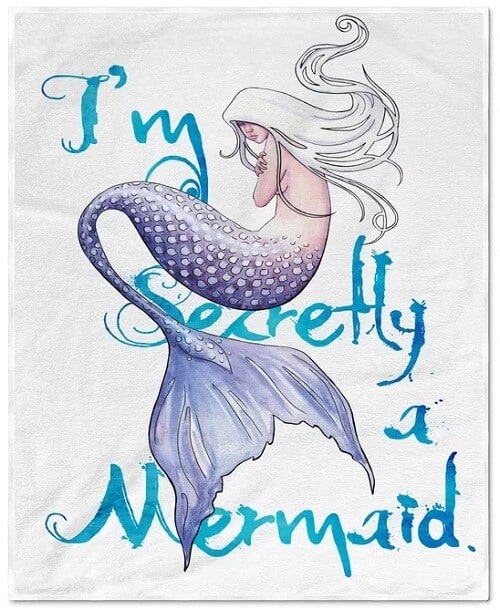 Secretly a Mermaid Blanket | The Ultimate Mermaid Gift Collection | For Women