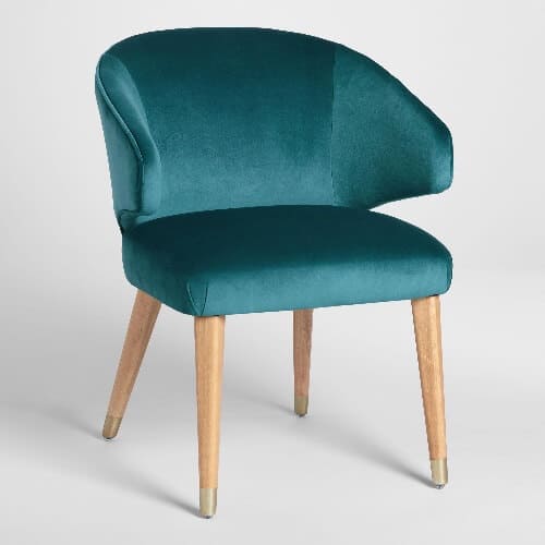 Mid Century Modern Blue Velvet Chair (affiliate link) https://fave.co/31A84LI