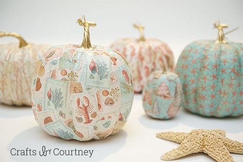 Painted Pumpkins with a Coastal Style Flair - Seas Your Day