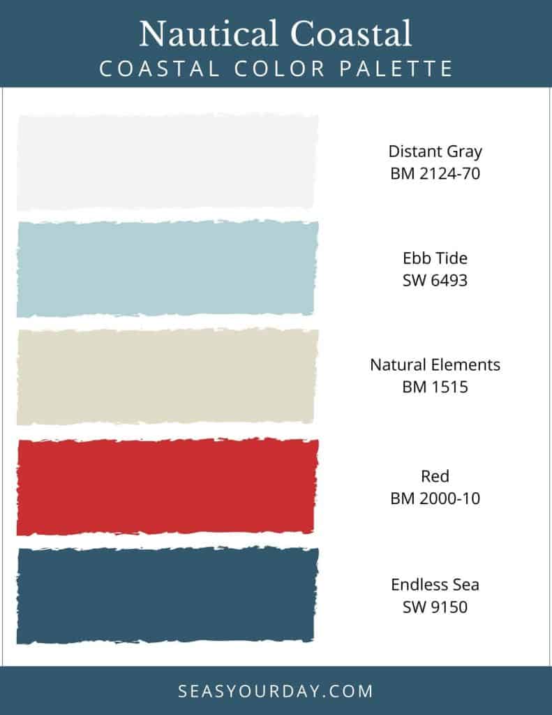 Nautical Coastal Americana Coastal Color Palette
