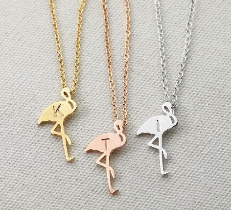 Personalized Flamingo Necklace | Super Cute Gift Ideas for Flamingo Lovers