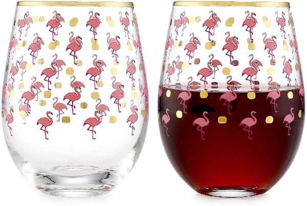 Stemless Flamingo Wine Glasses | Super Cute Gift Ideas for Flamingo Lovers