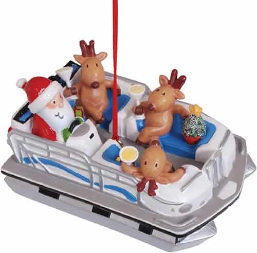Pontoon Party Boat Ornament | 
Coastal Christmas Tree Ornaments | Coastal & Nautical Ideas