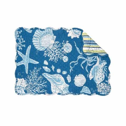 Quilted Reversible Washable Placemat Blue Coastal. Sold on Amazon affiliate https://fave.co/2LRLwC2