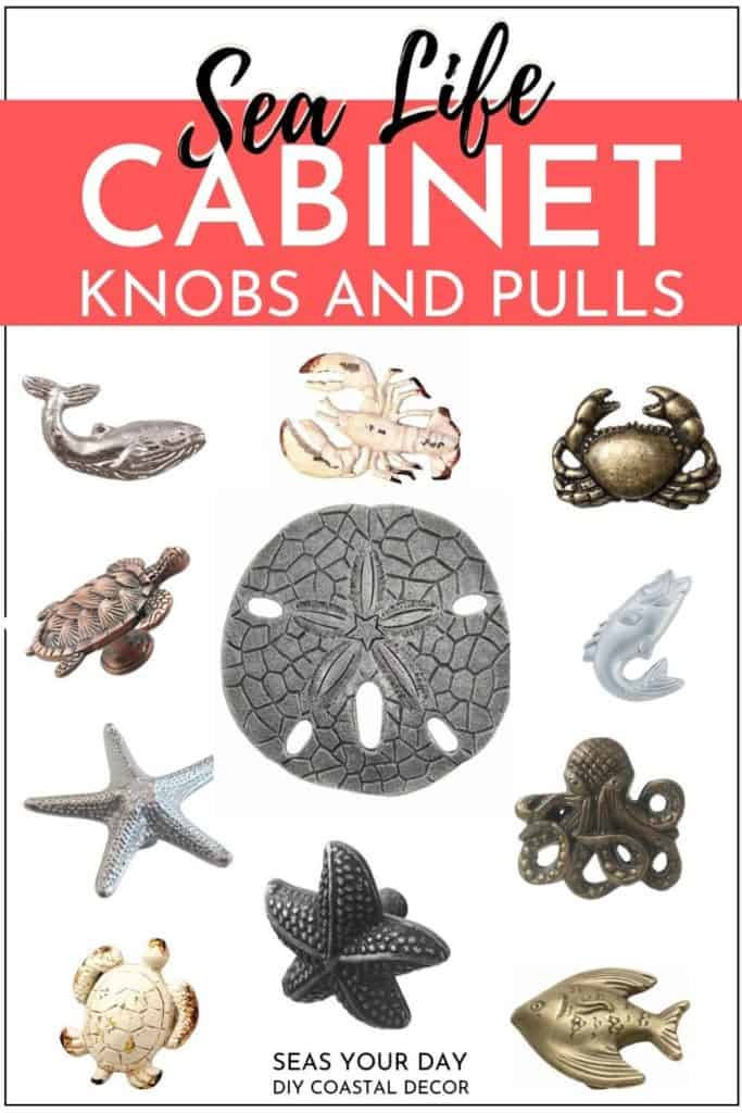 Kids Ceramic Ocean Animals Drawer Knob Set of 4