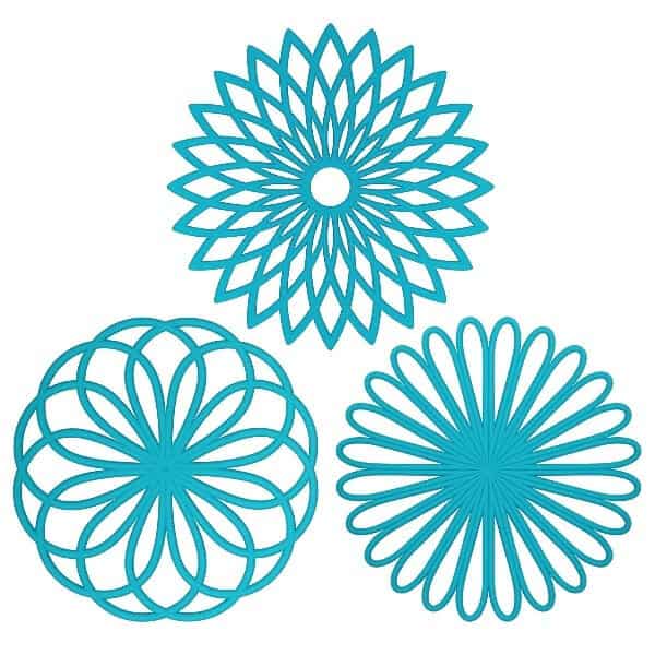 Silicone Trivet Mat. Turquoise. Set of three. Sold on Amazon affiliate https://fave.co/2LPkpaH