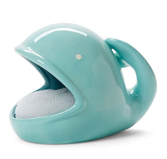 Ceramic Whale Kitchen Sponge Caddy. Sold on Amazon affiliate https://fave.co/2XGEqaG