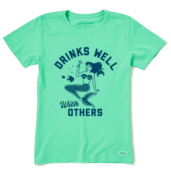 "Drinks Well With Others" Mermaid T-Shirt | The Ultimate Mermaid Gift Collection | For Women