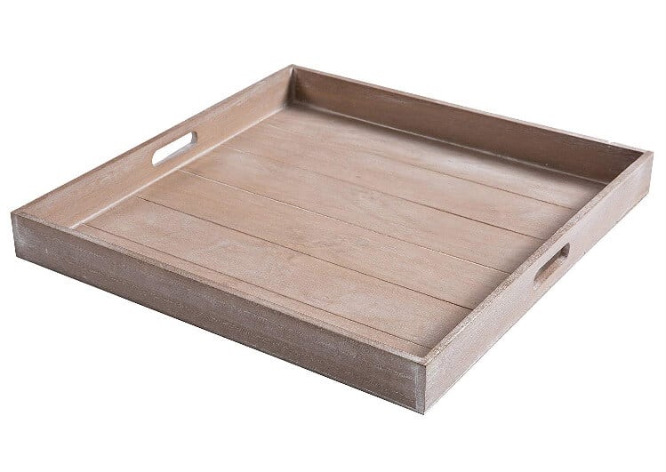 Shabby Chic Square Wood Serving Tray for Breakfast in Bed, Tea, Coffee. 19 x 19 inch. Sold on Amazon affiliate https://fave.co/2XFrYba